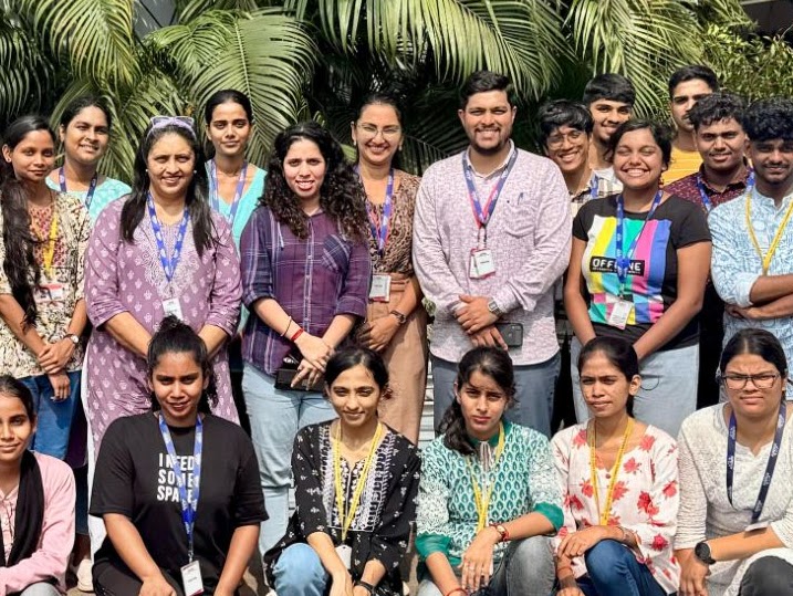 Abigail with her university cohort
